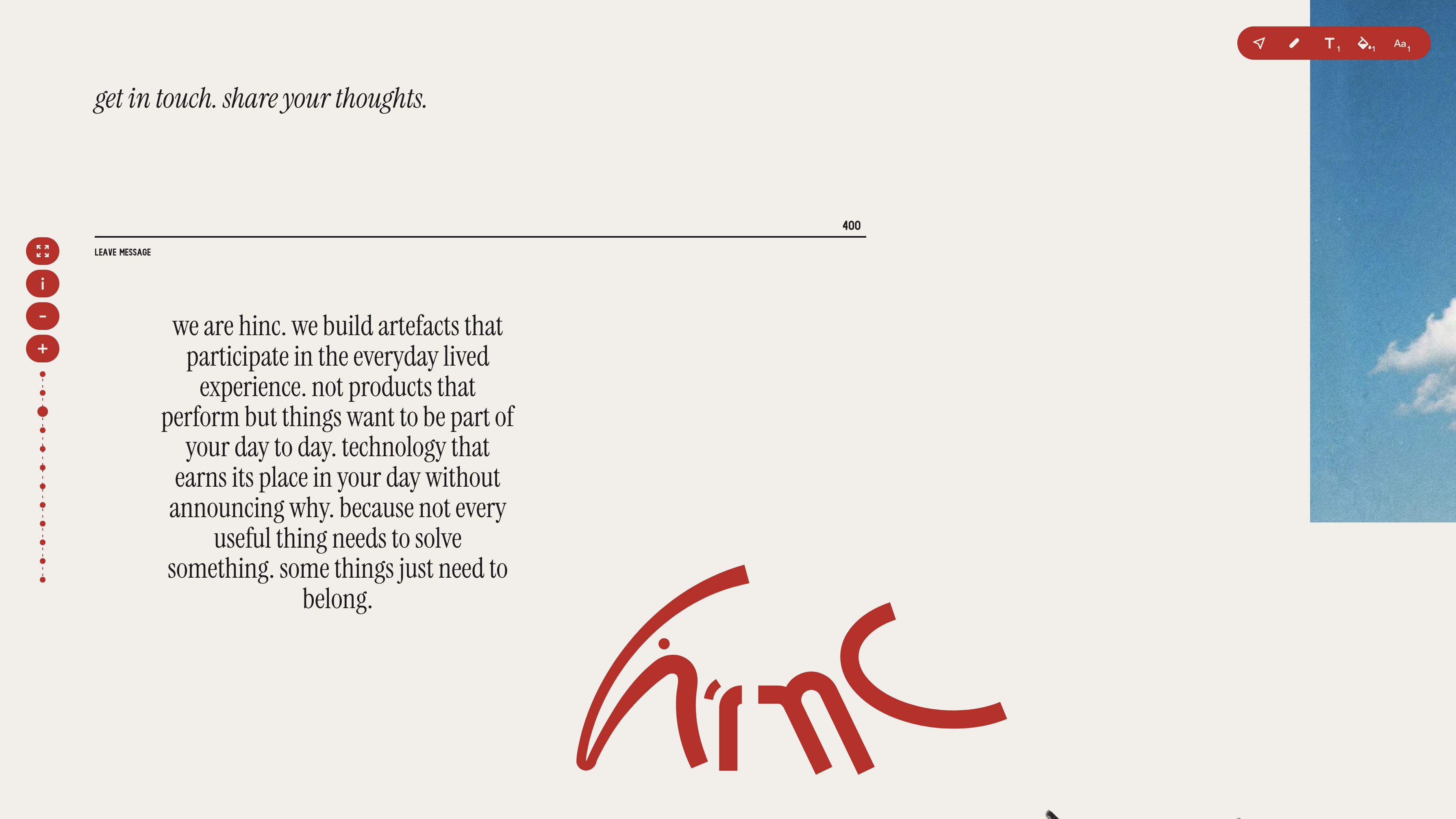 HINC AS website screen 04